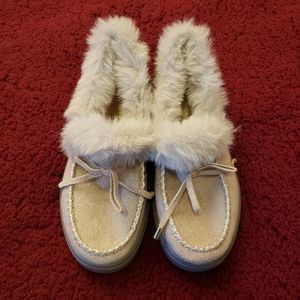 2/$20 Fleece Lined Suede Moccosin Slippers